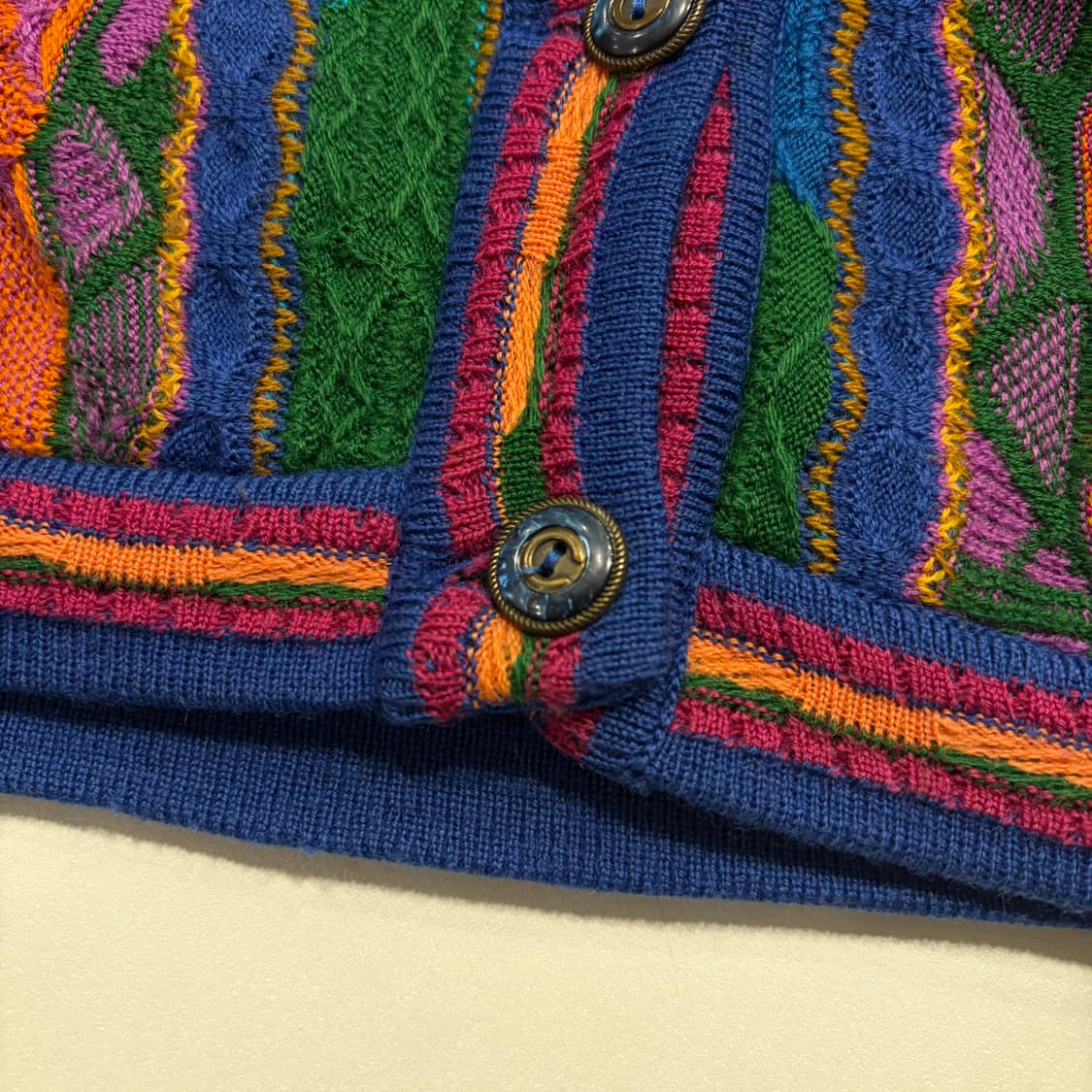 [M] COOGI 쿠지 빈티지 컬러풀 니트 가디건 B581 상품이미지7