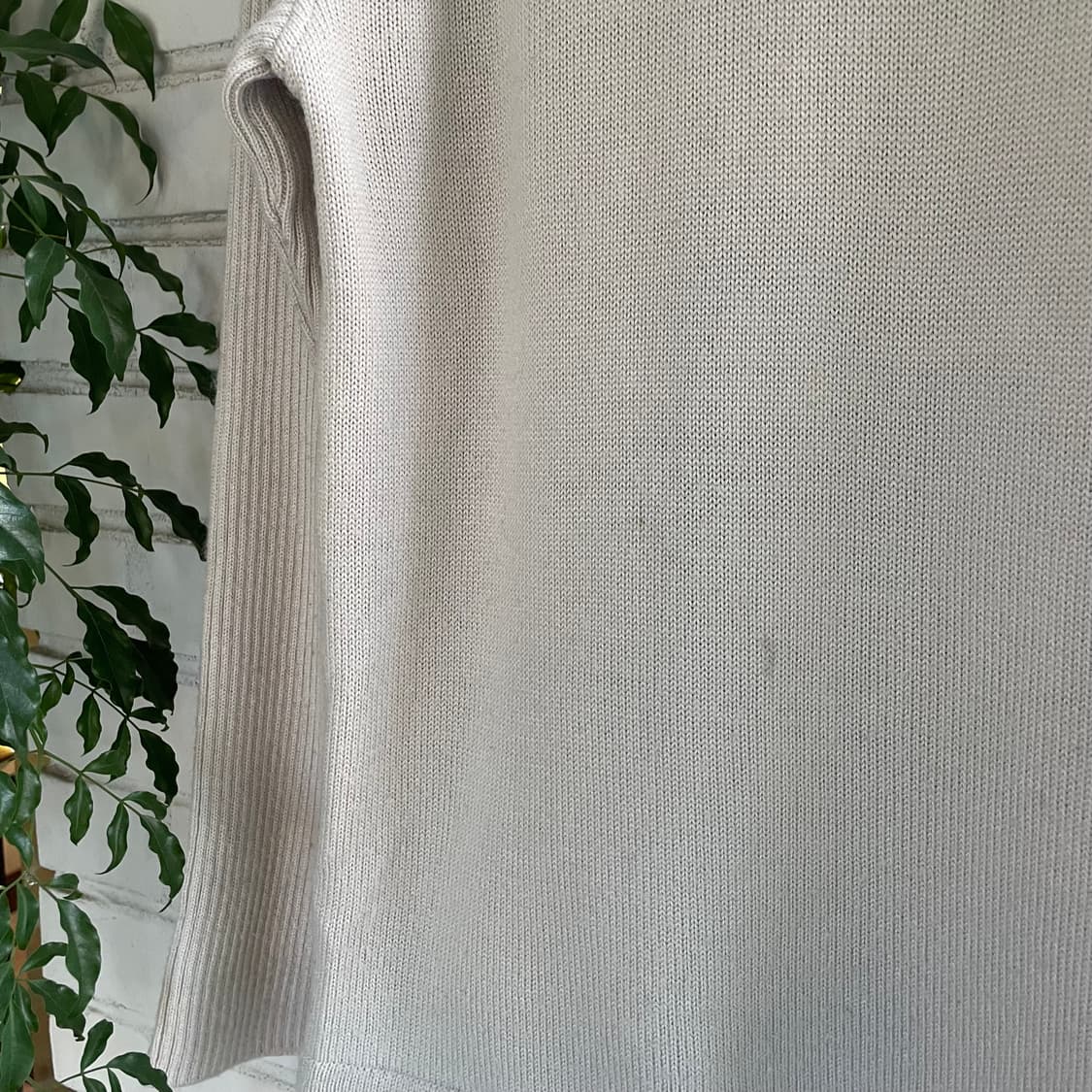 버버리 아이보리 베이지 니트 집업 상품이미지6