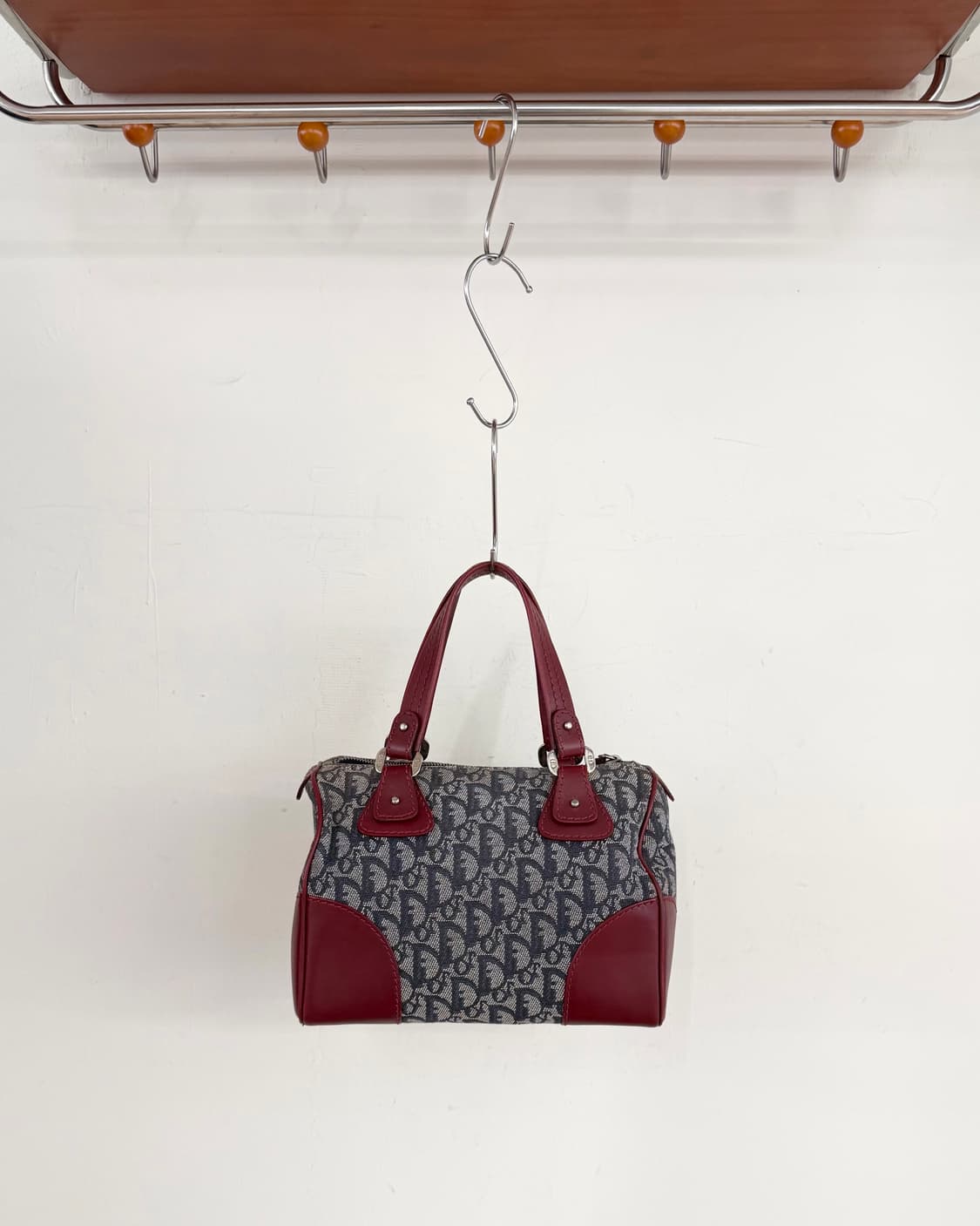 크리스찬 디올 레드 트림 트로터 보스턴 백 상품이미지4