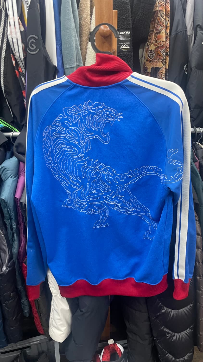 오니츠카타이거 블루 레드 트랙 자켓L 상품이미지3