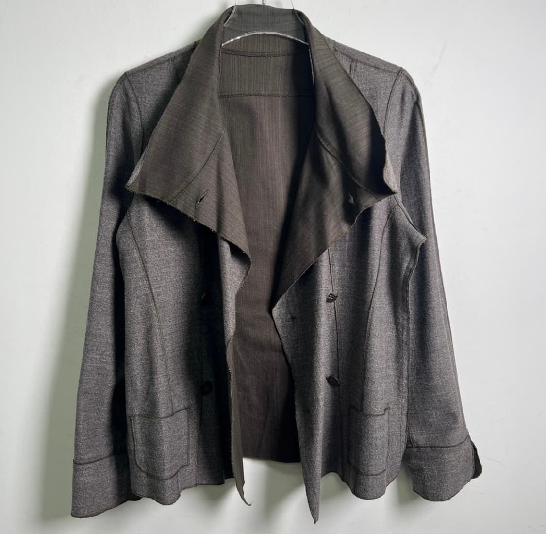 JPN VTG 빈티지 비대칭 하이넥 더블 브레스트 자켓 상품이미지4