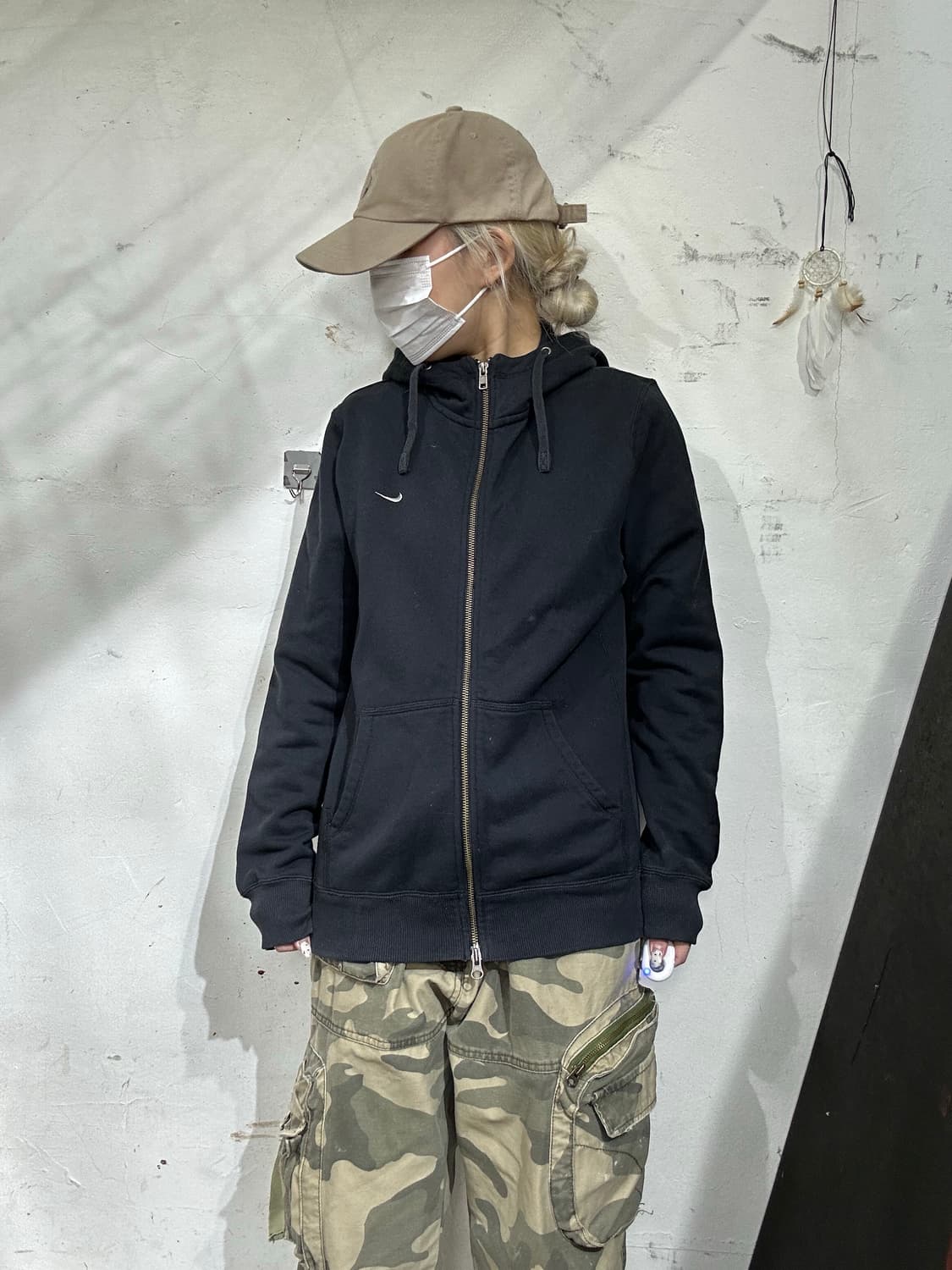 나이키 네이비 오버핏 후드티 XL 상품이미지2