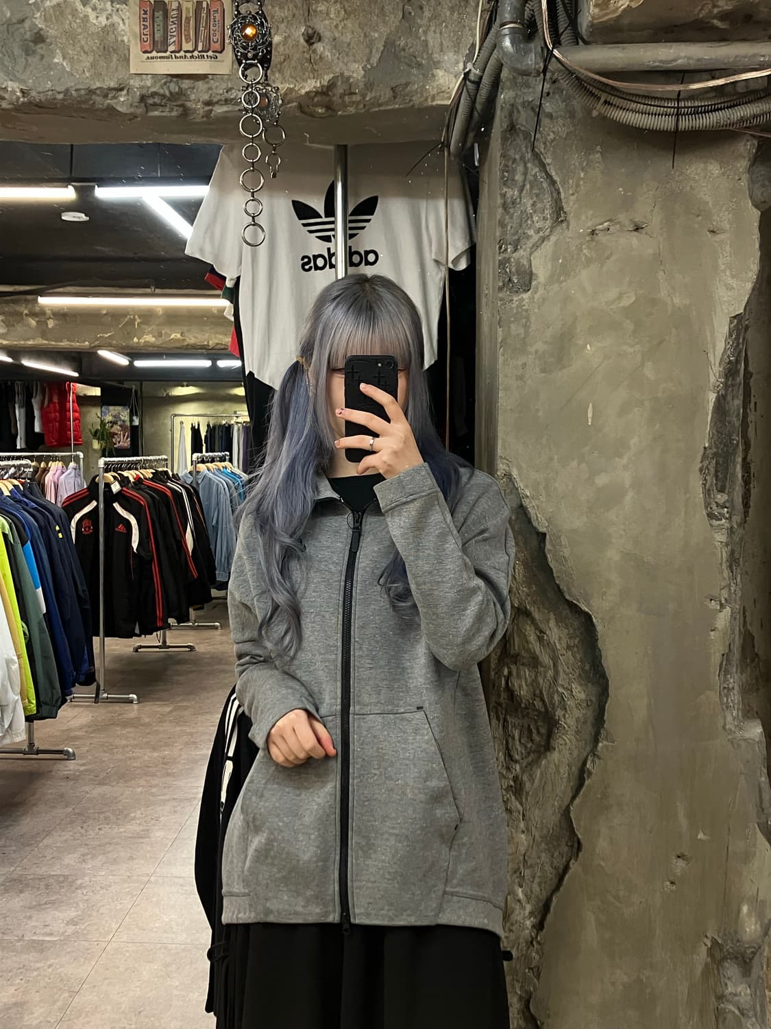 나이키 후드집업 그레이 M #csz2417 상품이미지2