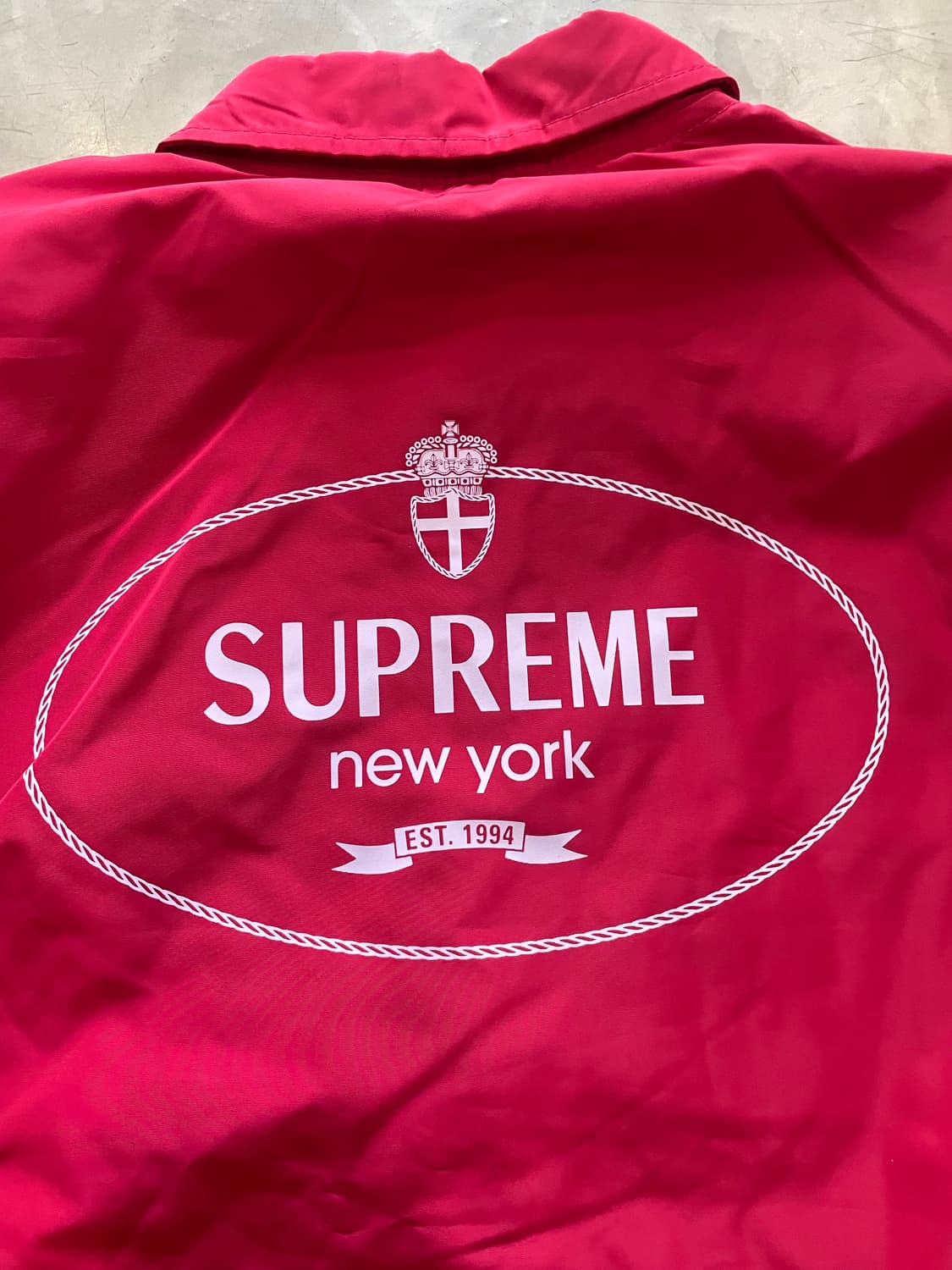 Supreme Crest Coaches Jacket Red 24FW 상품이미지7
