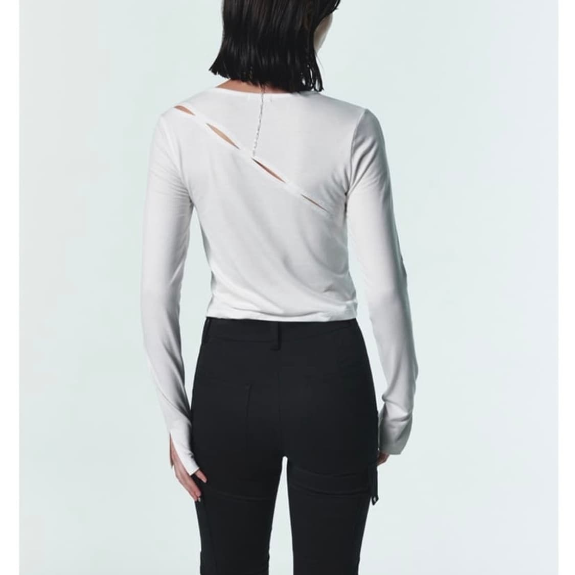 커렌트 메쉬 레이어드 셔링 티 상품이미지3