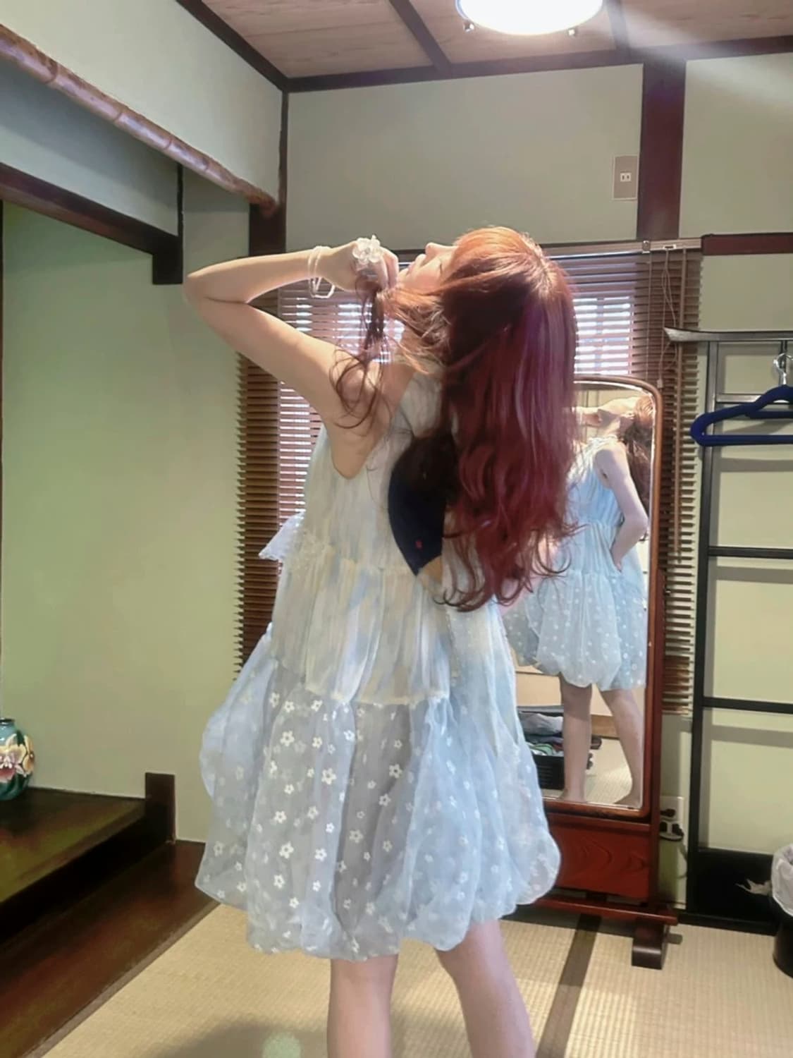 로즈아일랜드 해파리 연청 언밸런스 패치 홀터 원피스 fairycore 상품이미지5