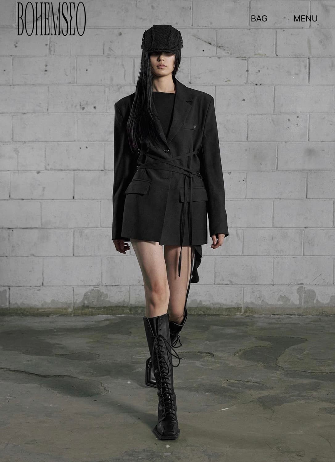 보헤미안서울 웨이스트 타이드 싱글 블레이져 블레이저 waist tied 상품이미지5