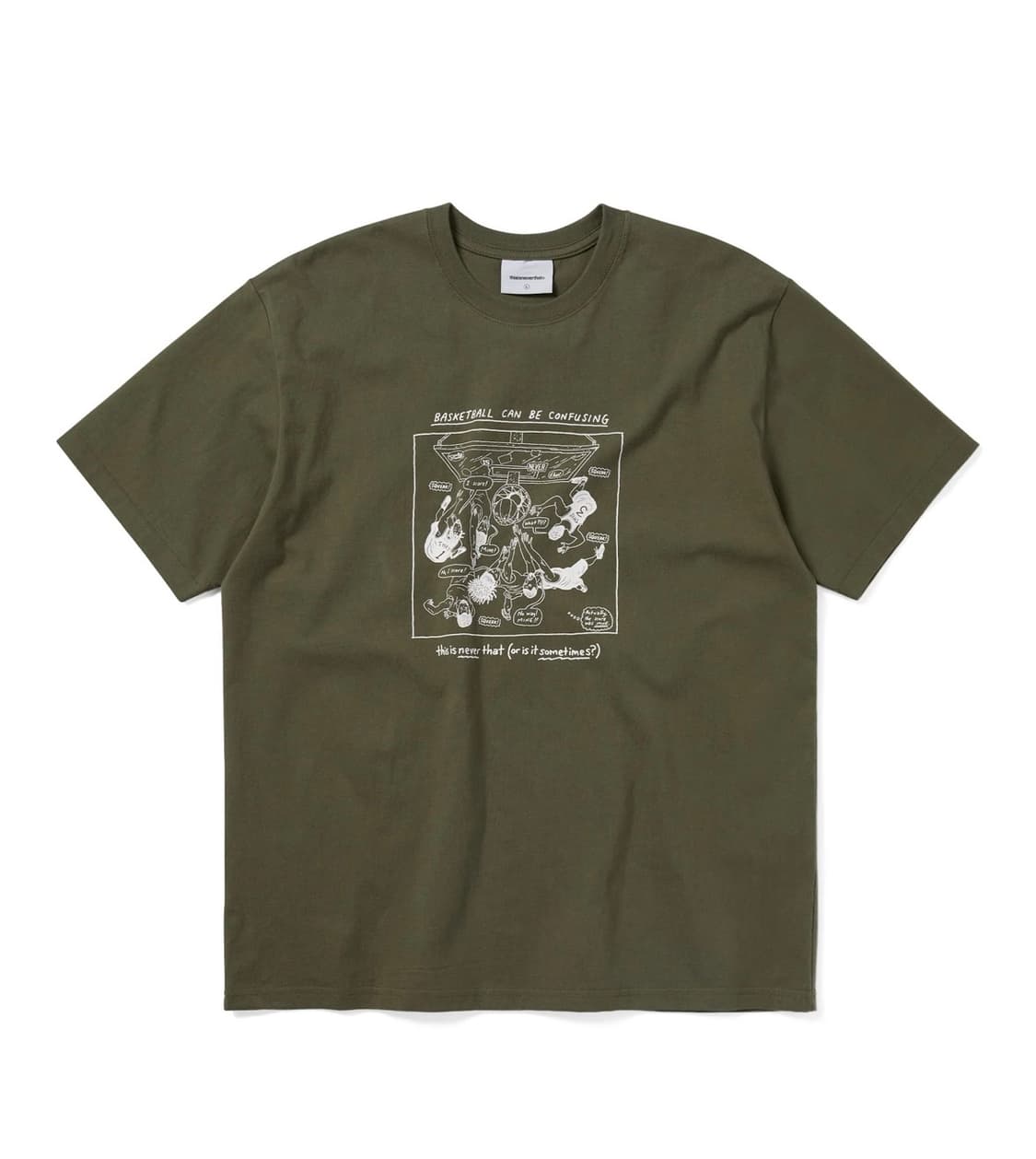 디스이즈네버댓 Confusing Basketball Tee Olive 상품이미지1