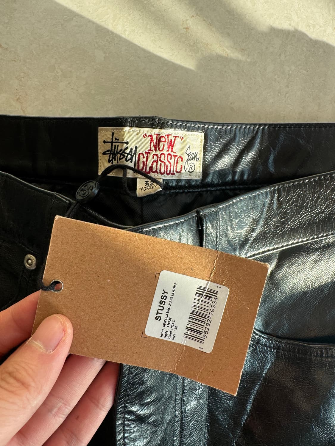 스투시 뉴 클래식 레더 팬츠 32 새상품 상품이미지4
