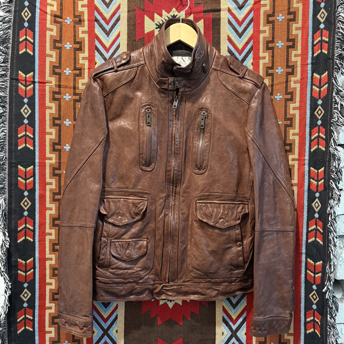 빈티지 양가죽 포켓 레더자켓 상품이미지3