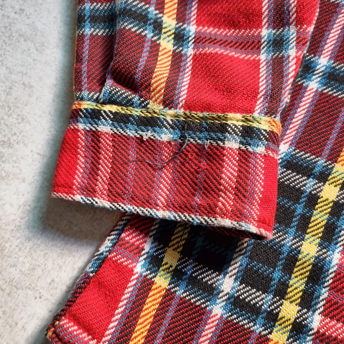 70s USA Big Mac Check Flannel Shirt L sz 상품이미지5