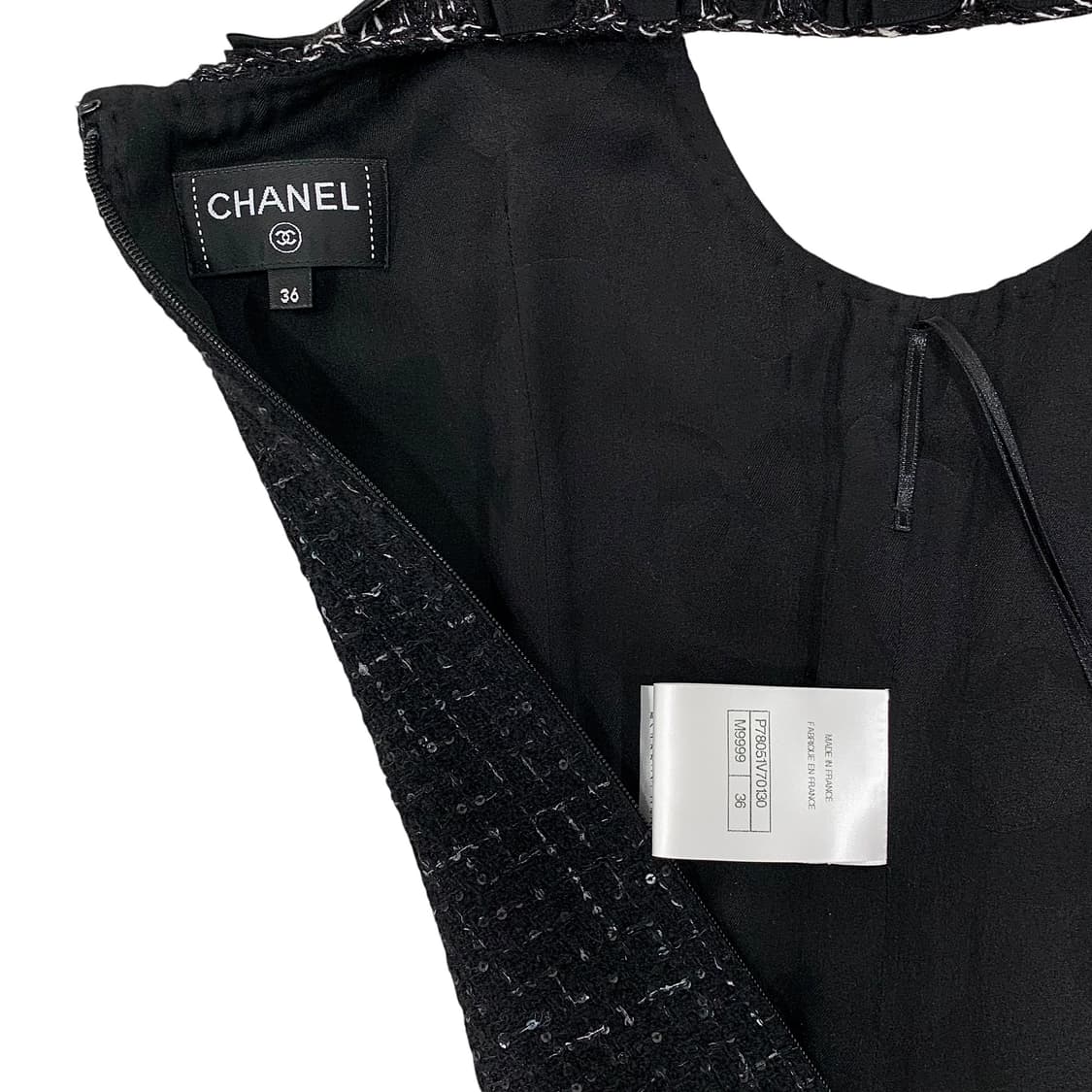 샤넬 24SS 스팽글 트위드 민소매 원피스 상품이미지7