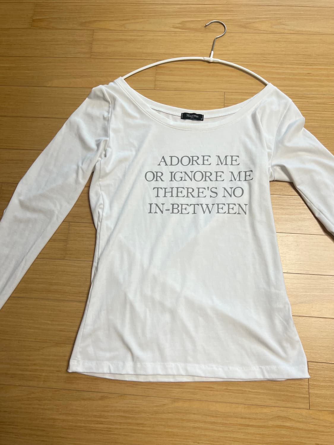 매고렌서울 어도어미 루즈핏 롱슬리브 화이트 티셔츠 상품이미지5