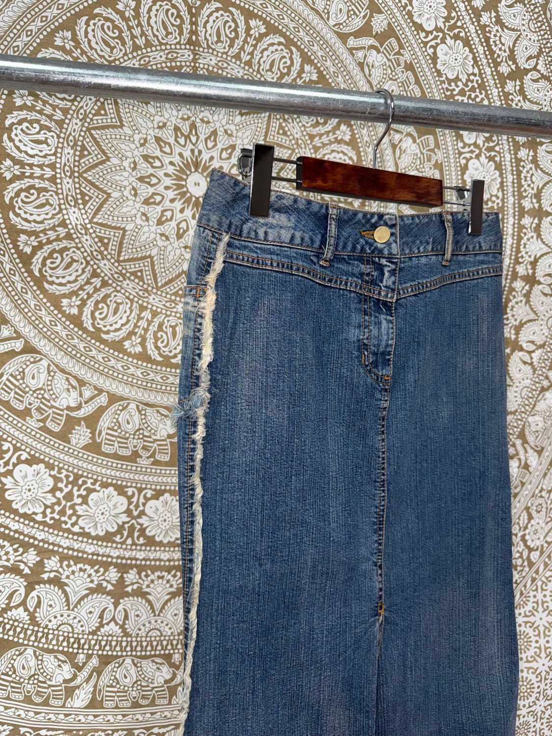 빈티지 여성 절개 워싱 데님스커트   상품이미지4