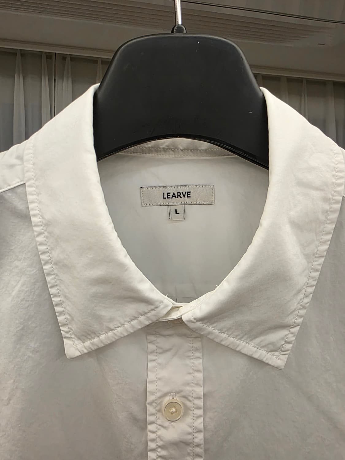 르아브 / 사운드 오브 코튼 셔츠 화이트 / L 상품이미지4