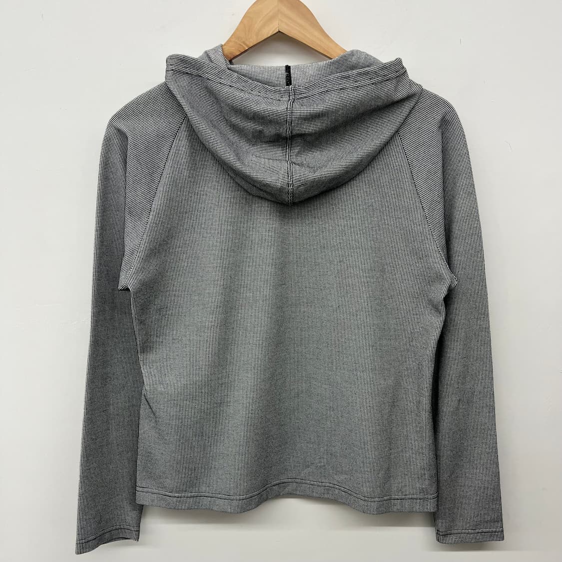 꾸레쥬 체크 패턴 후드 집업 여S 상품이미지6