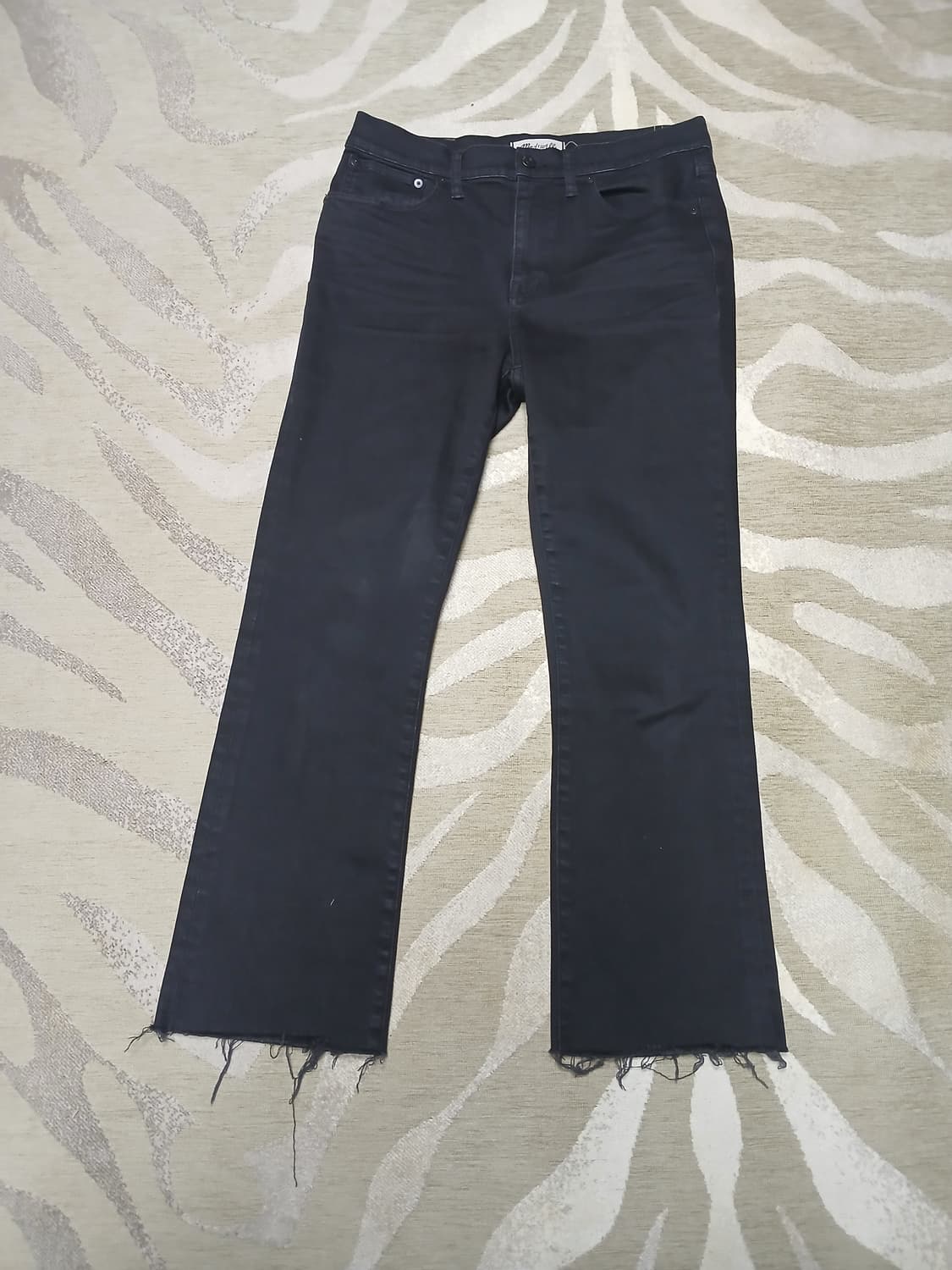 Madewell 블랙 컷팅 데님 팬츠  상품이미지1