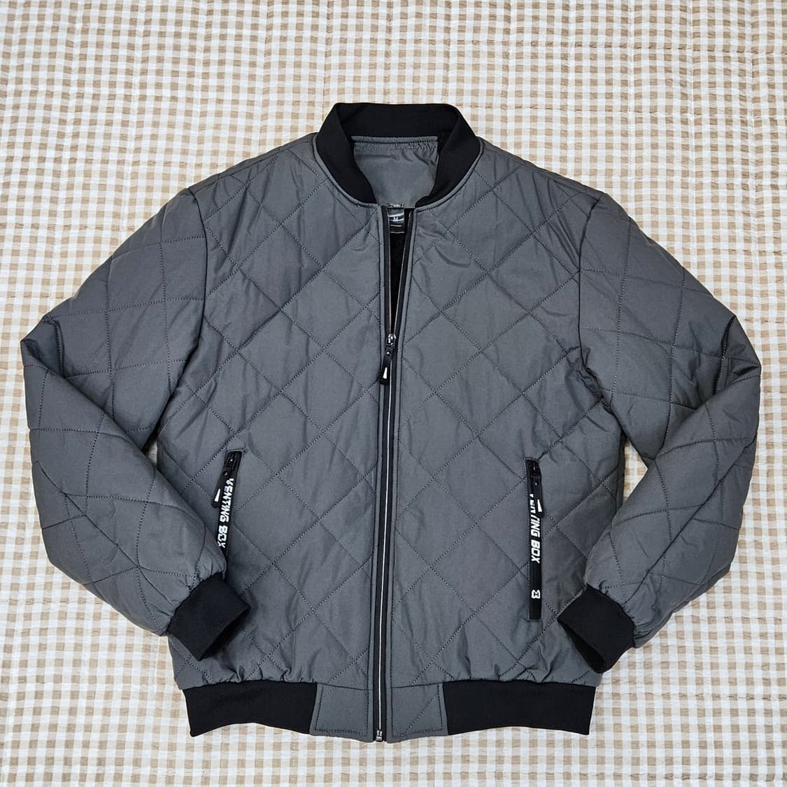 따뜻한 기모 퀼팅 경량패딩 남자100 상품이미지1