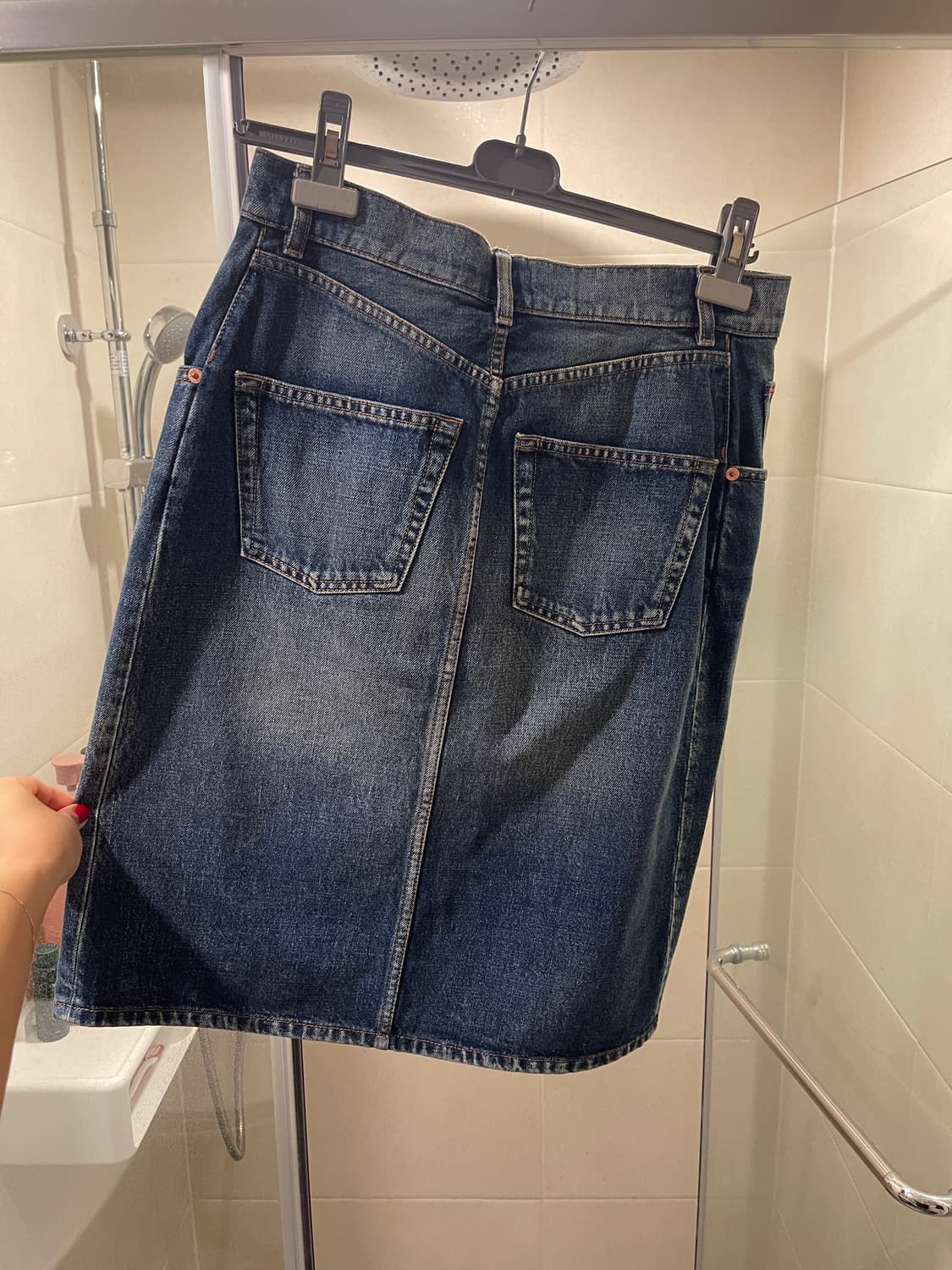 발렌시아가 데님 미디 스커트 상품이미지3