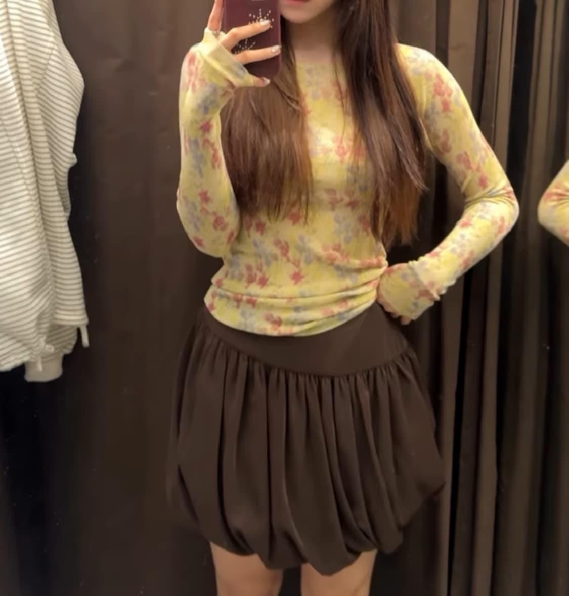 자라 2893/029/330 플로럴 티셔츠 탑 xs 상품이미지5