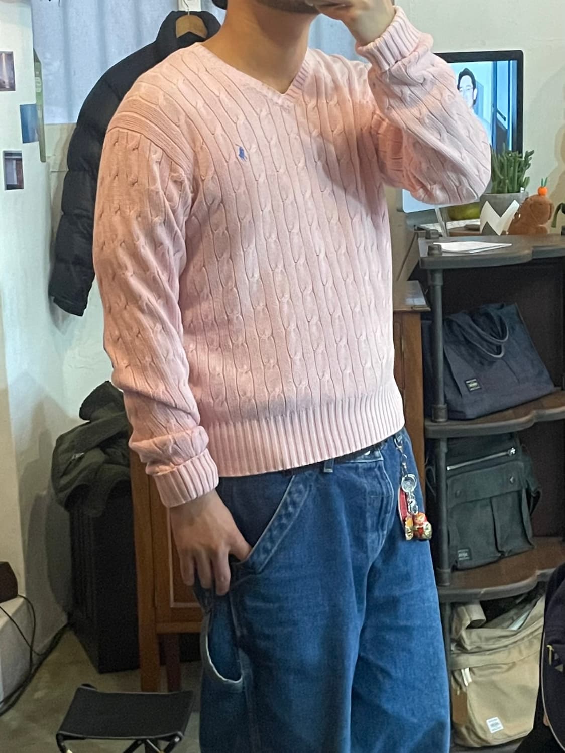 폴로 핑크 니트 80 상품이미지2