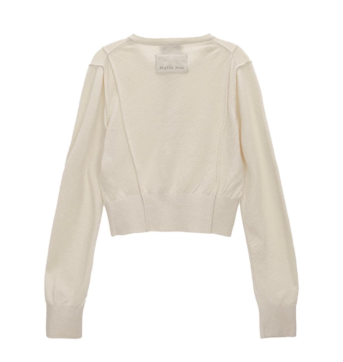 PINTUCK POINT KNIT CARDIGAN IN IVORY 상품이미지3