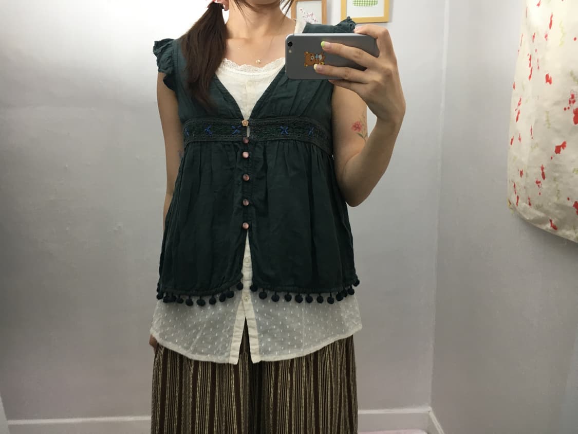 아이보리 도트 슬리브리스 상품이미지9