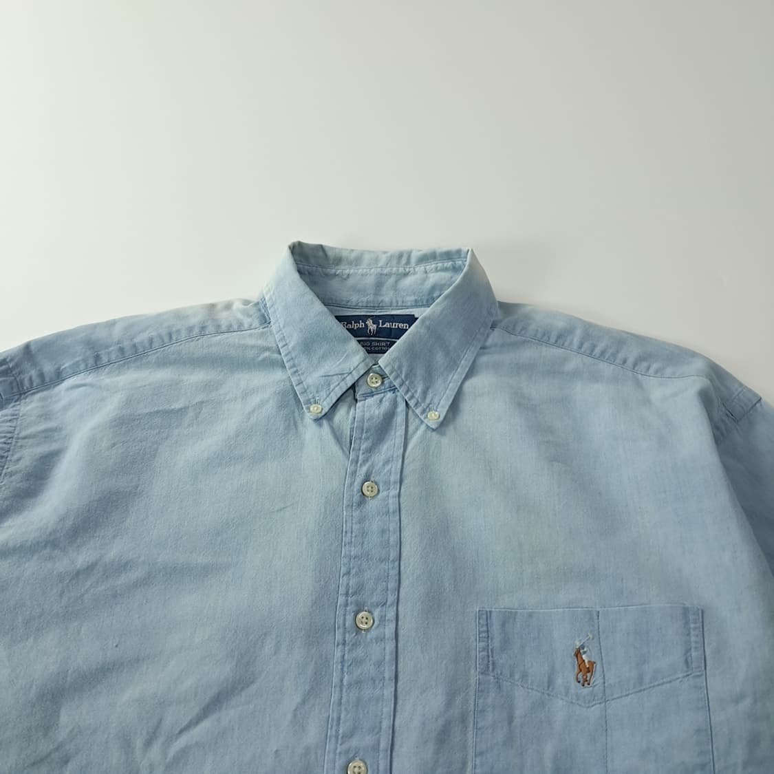 CK192 L 폴로 90s 빅셔츠 멀티포니 샴브레이 셔츠 남방 상품이미지2