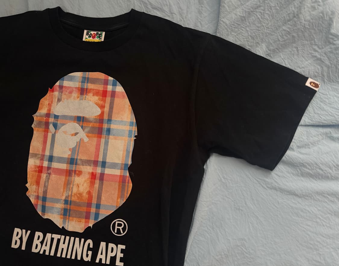 베이프 블리치드 베이프 체크 바이 베이싱 에이프 티셔츠 상품이미지1