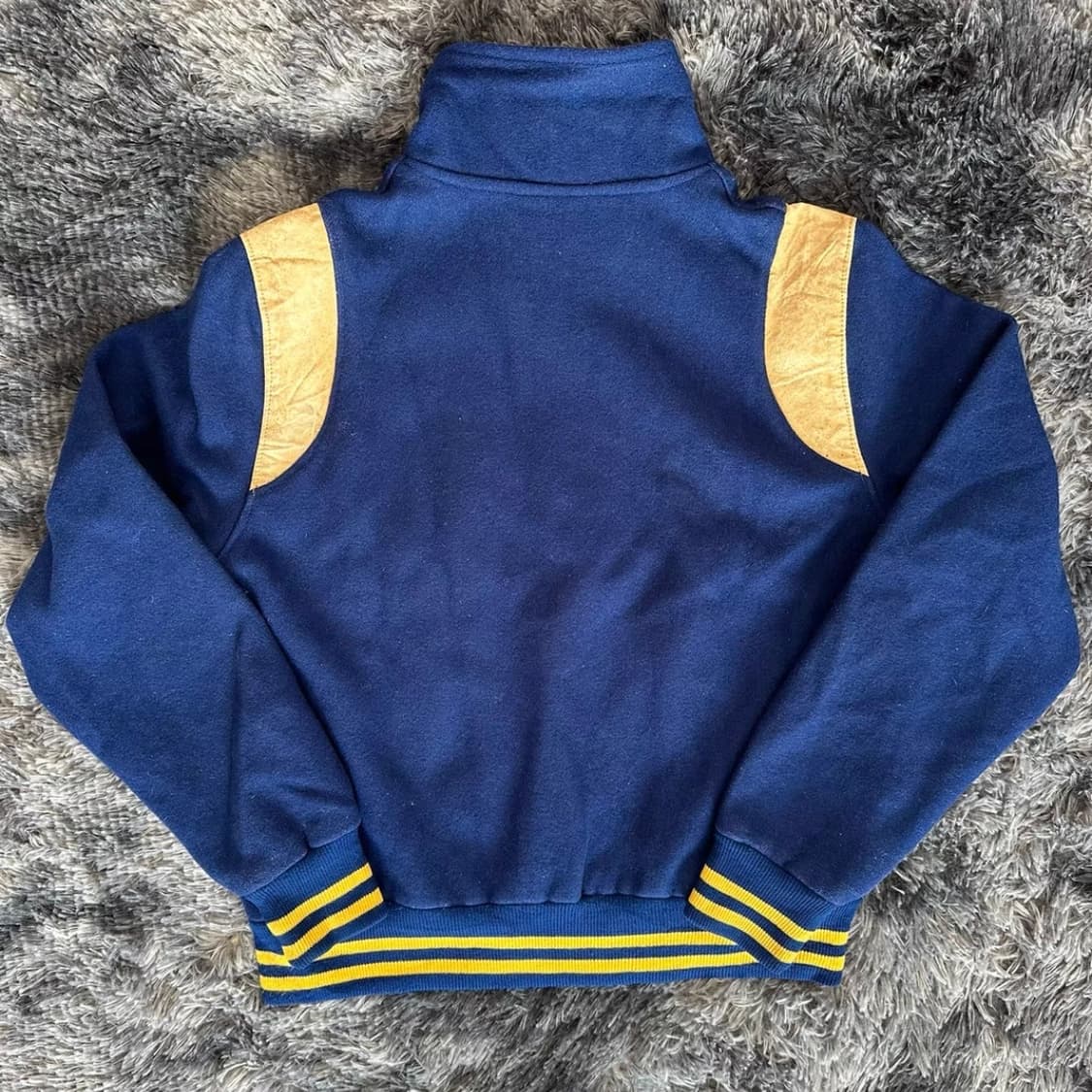 90s USA 메이드 아이비 스타일 아카이브 울 베이스볼 자켓 상품이미지4