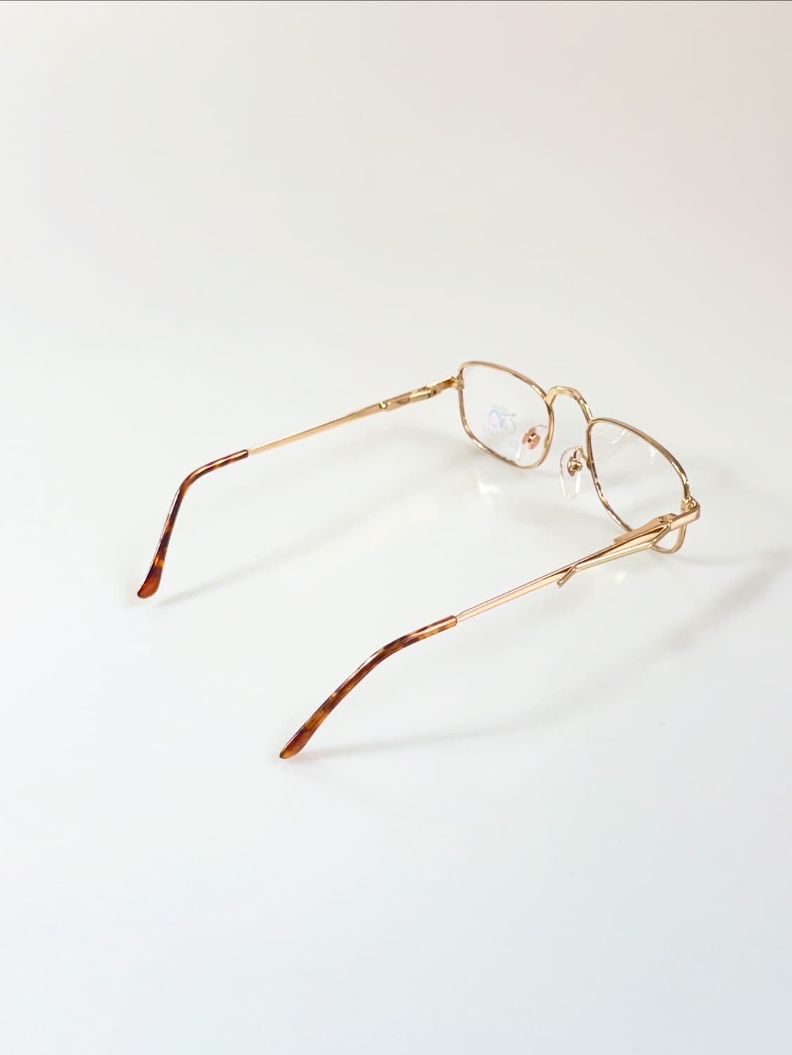 90s SOUTH EAST 골든 레오피드 슬림 스퀘어 빈티지 안경 상품이미지4