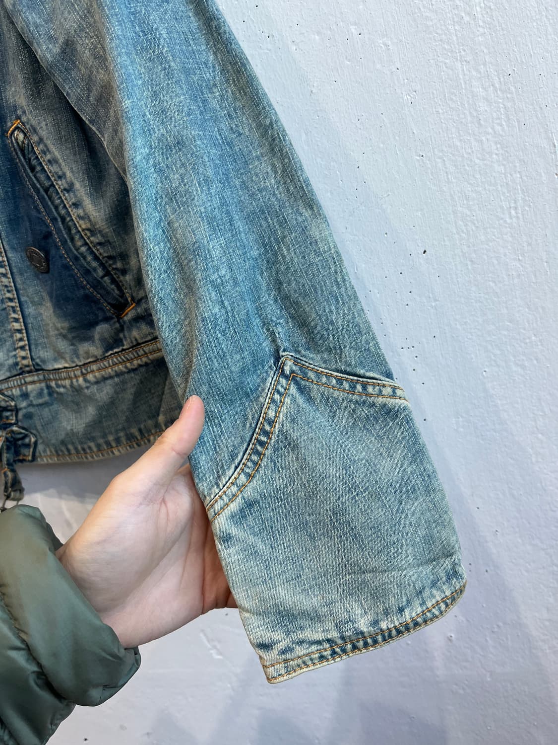 수나오 쿠와하라 데님 집업 자켓 Made in JAPAN  상품이미지4