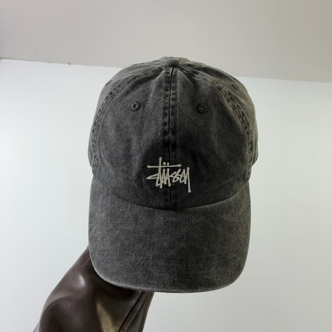 Stussy  스투시 워시드 베이직 차콜 로우 프로캡 상품이미지1