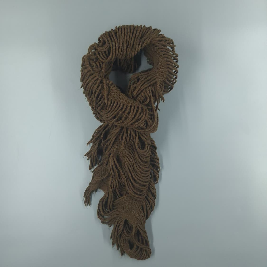 빈티지 브라운 그물 패턴 히피 모리 테슬 머플러 목도리 상품이미지3