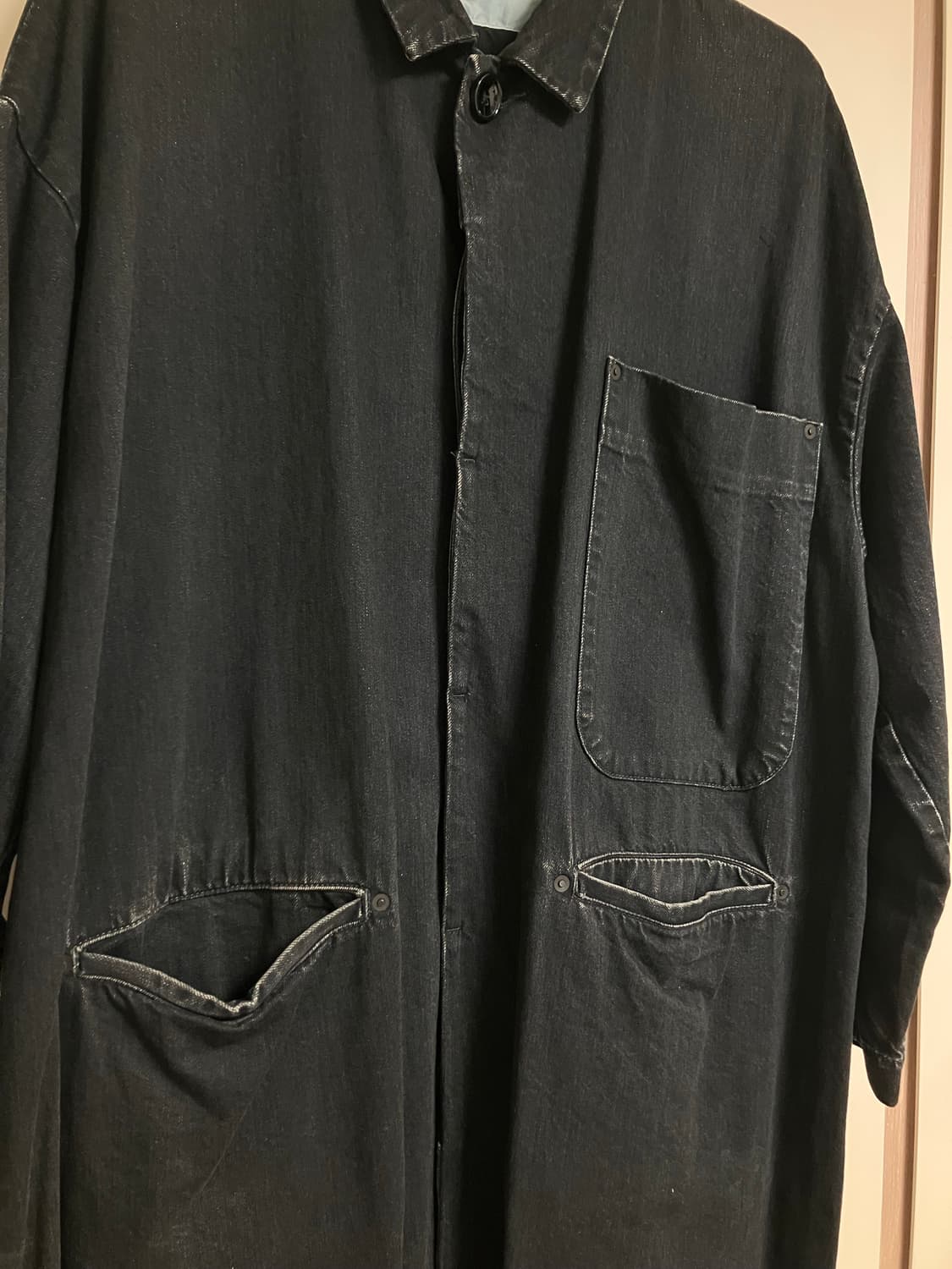 둘카마라 오버사이즈 워시드 데님 초어 코트 상품이미지2