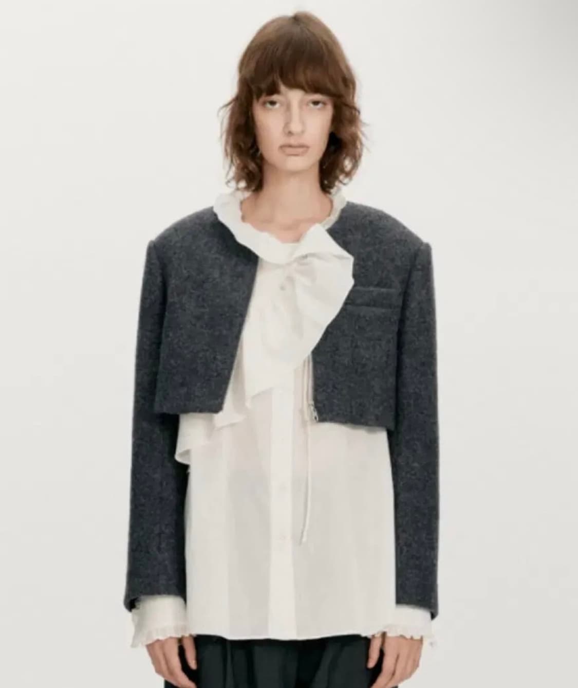 더오픈프로덕트 알파카 크롭 자켓 상품이미지1