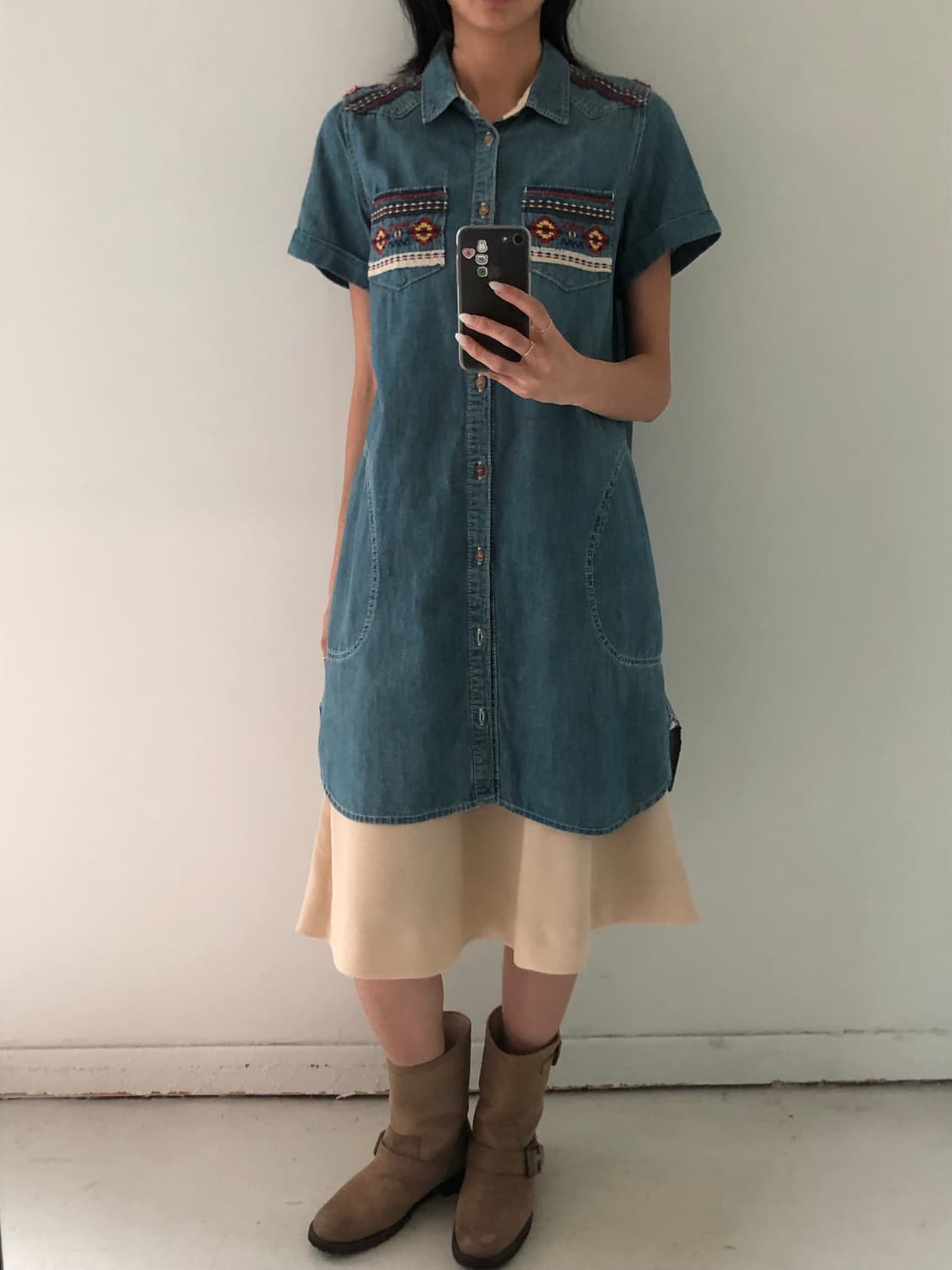 일본빈티지 티티카카 에스닉 데님원피스 상품이미지2