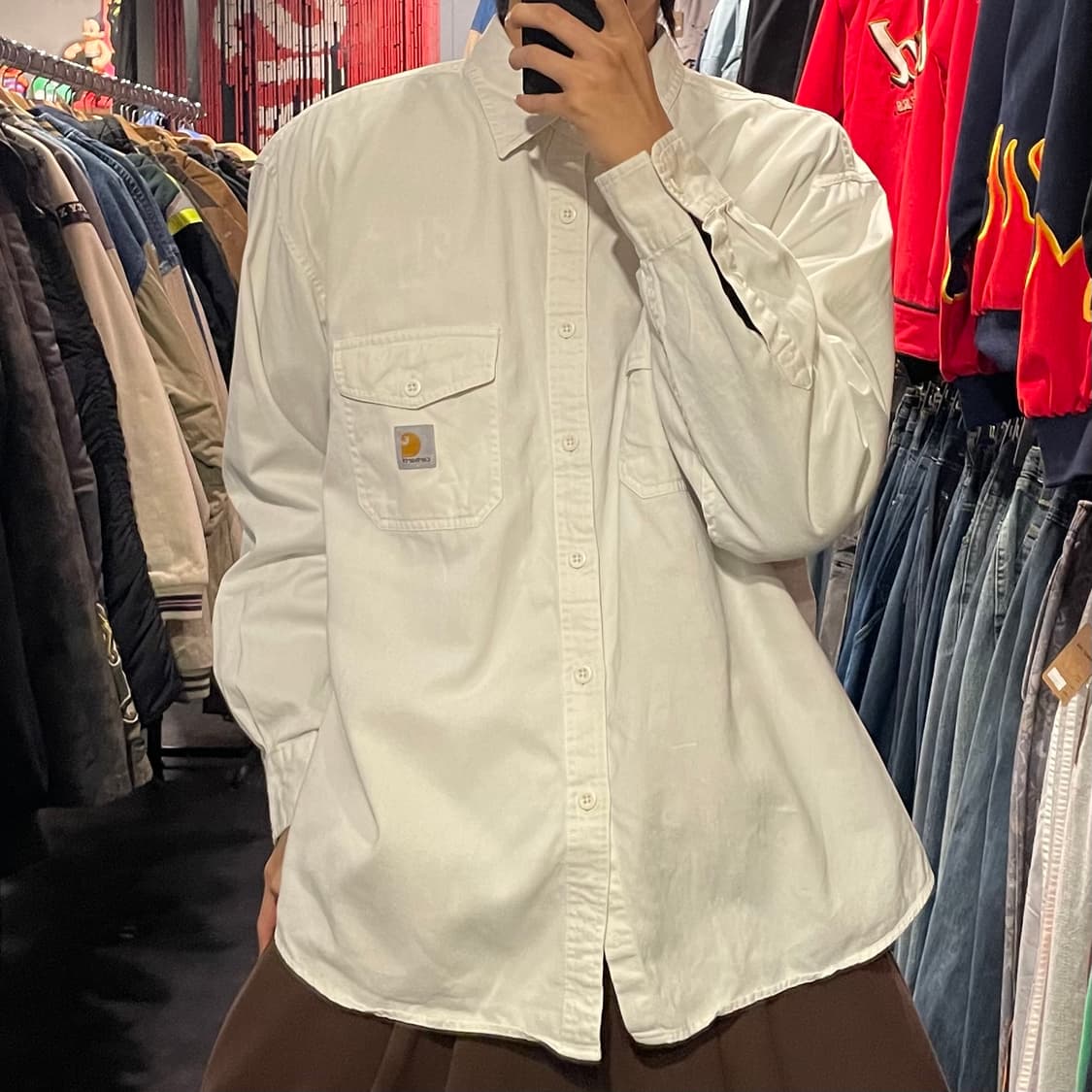 [IM] carhartt 칼하트 화이트 긴팔셔츠 상품이미지3