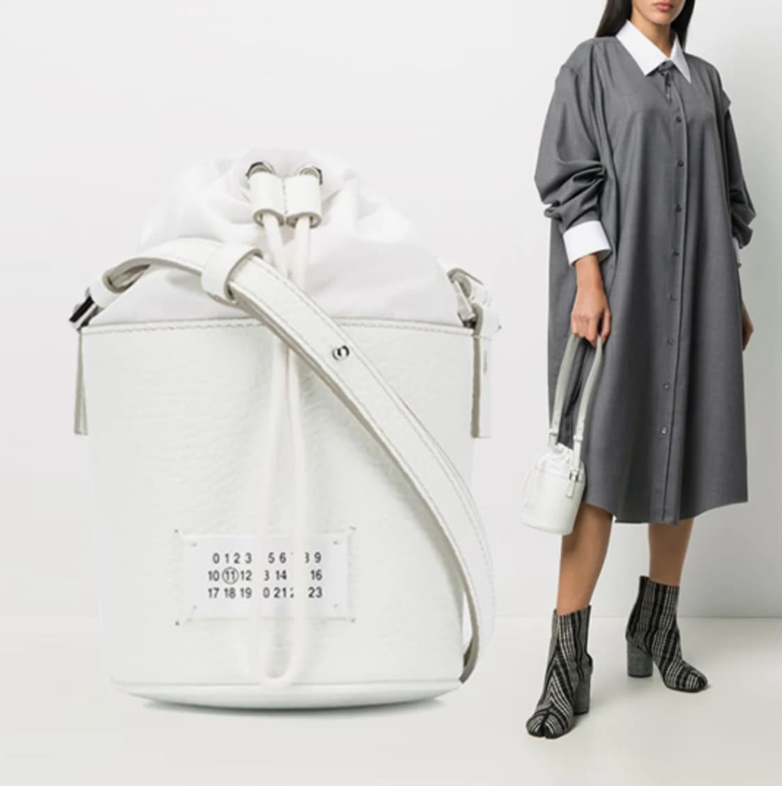 메종 마르지엘라 5AC 레더 버킷백 숄더백 크로스백 가방 MM6 여성 상품이미지4