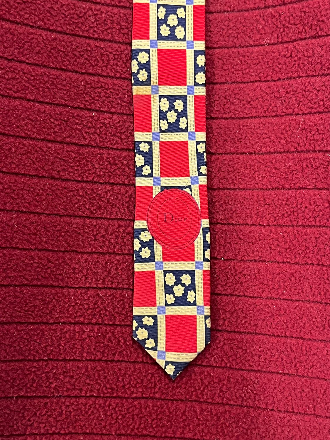 디올 패턴 넥타이 레드 #csz2552 상품이미지2