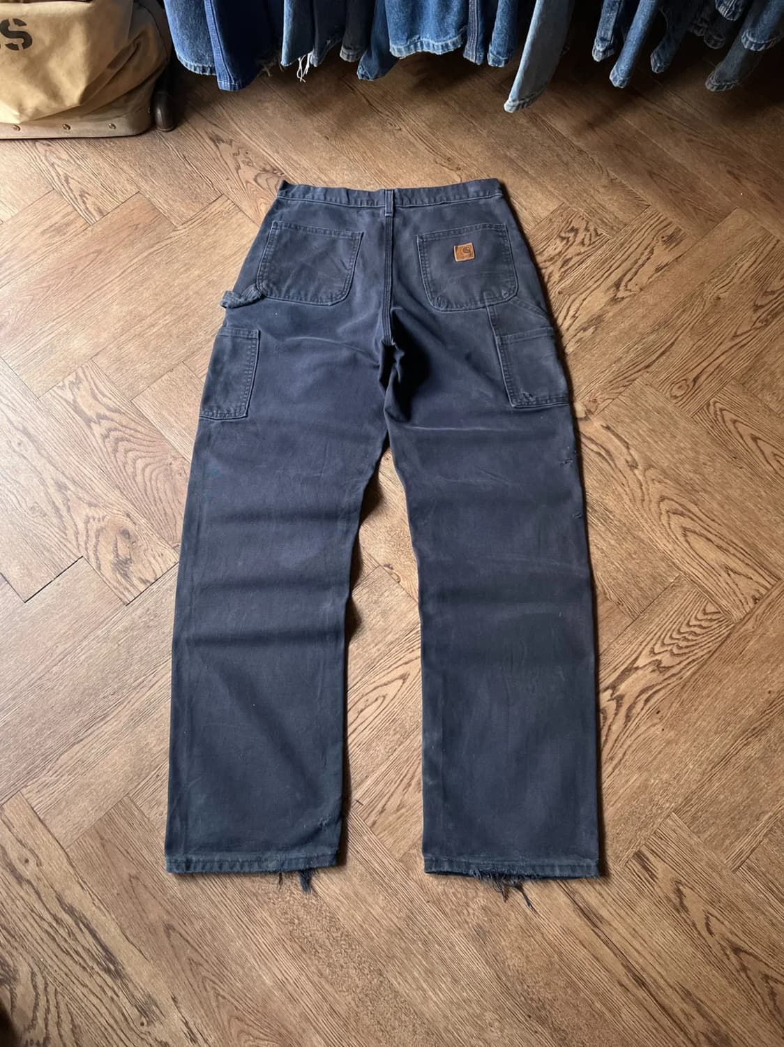 [30]칼하트 USA 디스트로이드 미드나잇 네이비 싱글니 카펜터 워크팬츠 상품이미지1