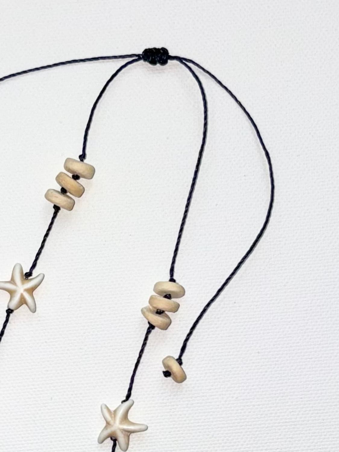 White star wood necklace 화이트 스타 우드 목걸이  상품이미지4