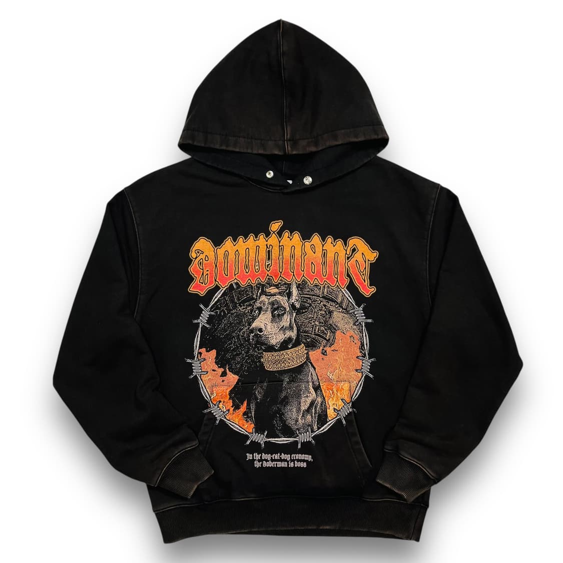 도미넌트 도베르만 워시드 프린팅 데드스탁 후디 상품이미지2