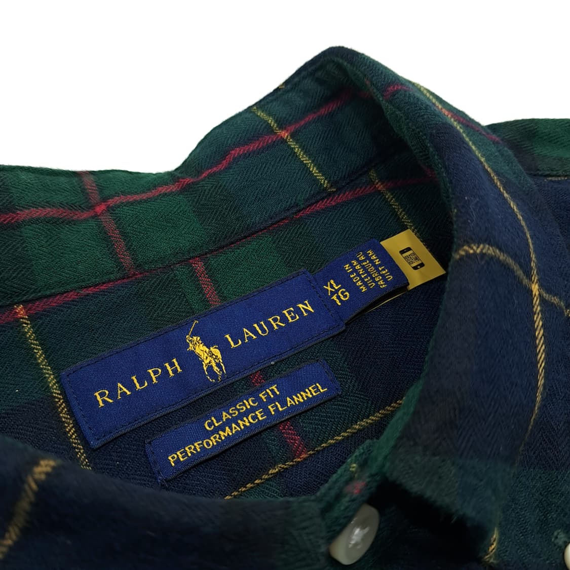 CN883 XL 폴로 랄프로렌 클래식 블랙워치 타탄체크 플란넬 셔츠 남방 상품이미지4