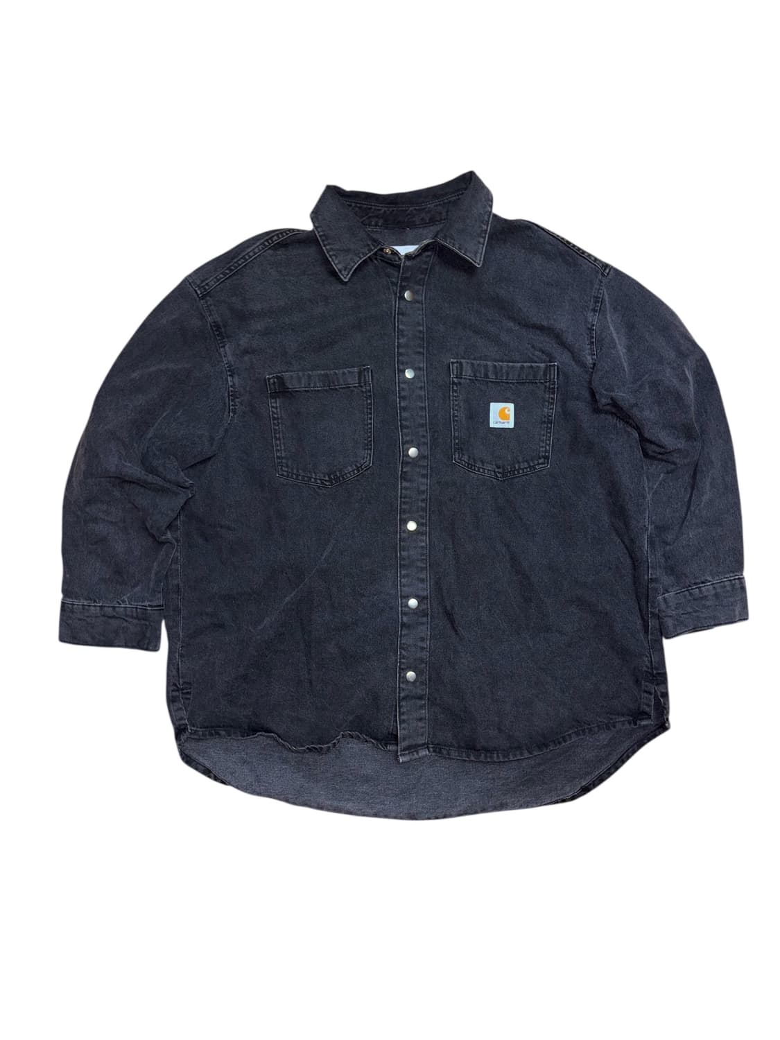 칼하트 흑청 데님 셔츠 자켓 상품이미지3