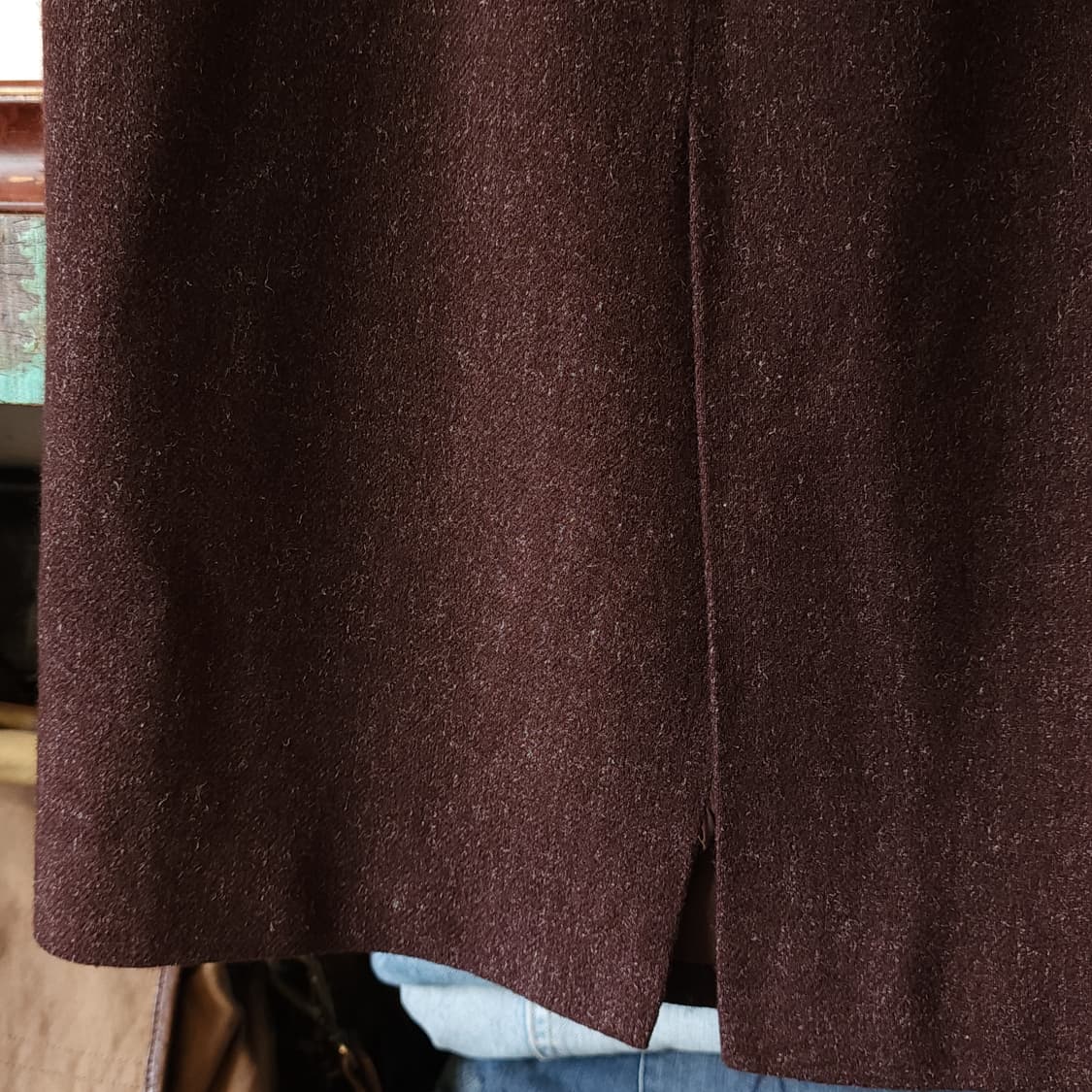 90s 발렌시아가 보카시 울 스커트 브라운 38 상품이미지7