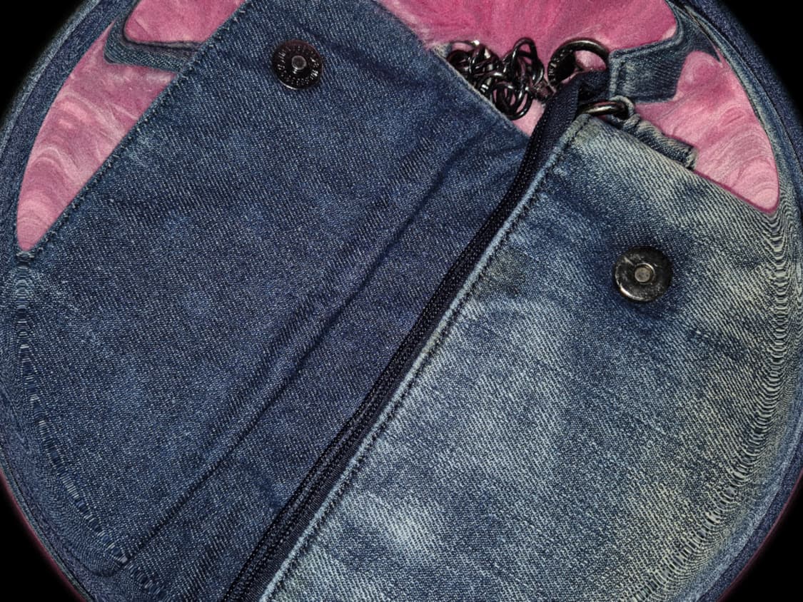 Vintage y2k Crystal Buckle mini denim 상품이미지2