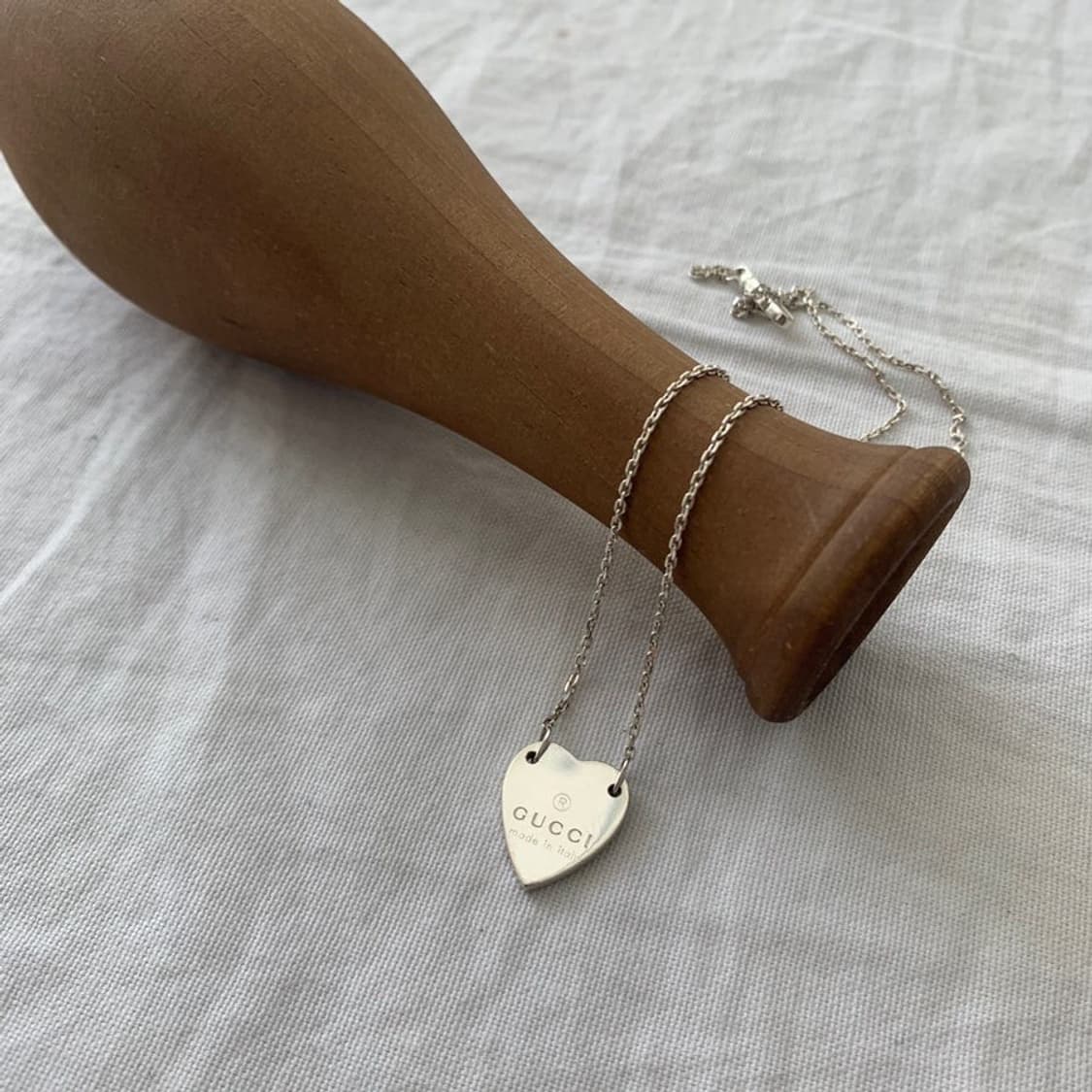 구찌 하트 팬던트 목걸이 실버 상품이미지4