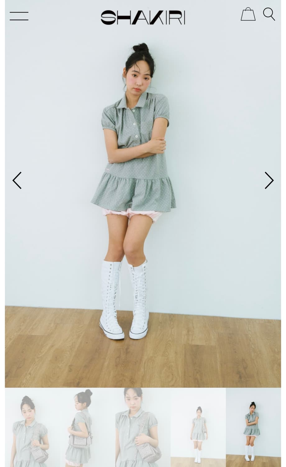 샤키리 softy dot pique dress 상품이미지5