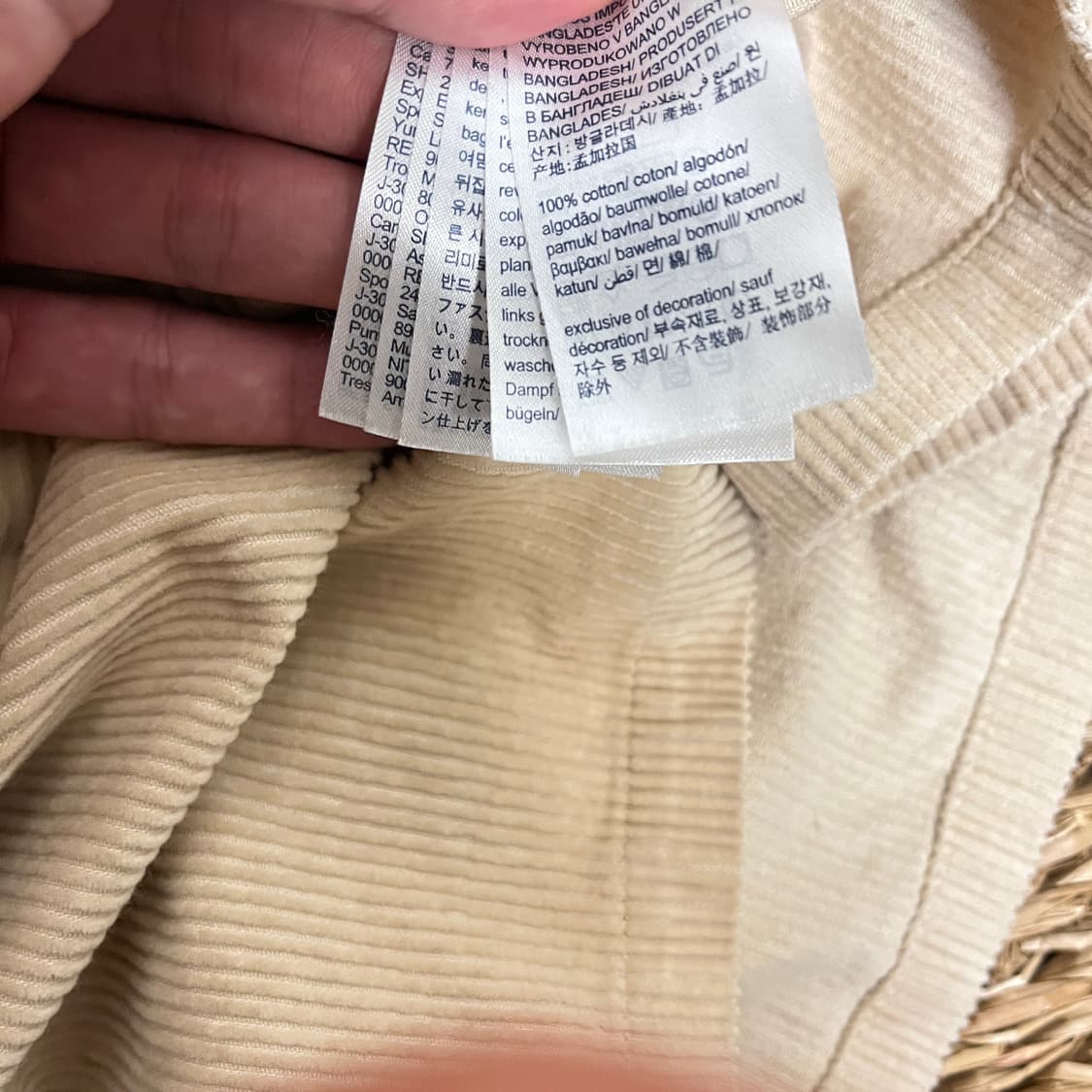 (오버핏 L) 타미 코듀로이 베이지  상품이미지8